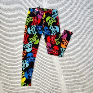 Women’s High Waisted Skull Print Soft Yoga Legging/Pant- Size: S/M